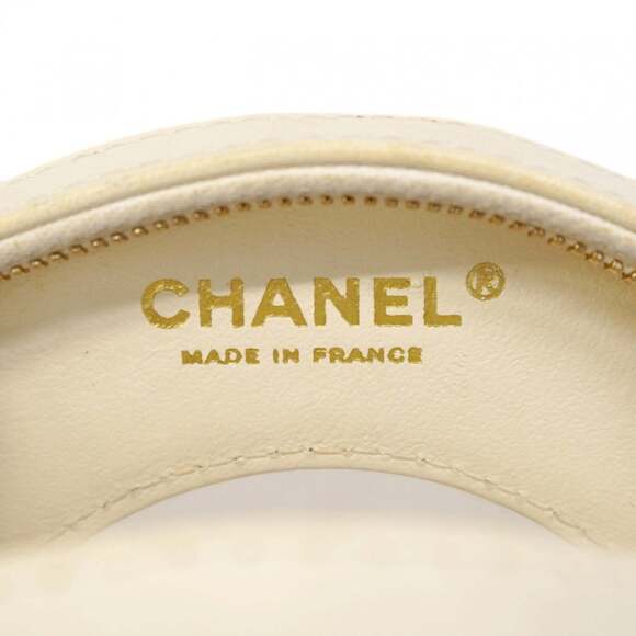 Chanel Shoulder Bag Chain Leather White Pink Champagne Women's P2454315 - Picture 5 of 15